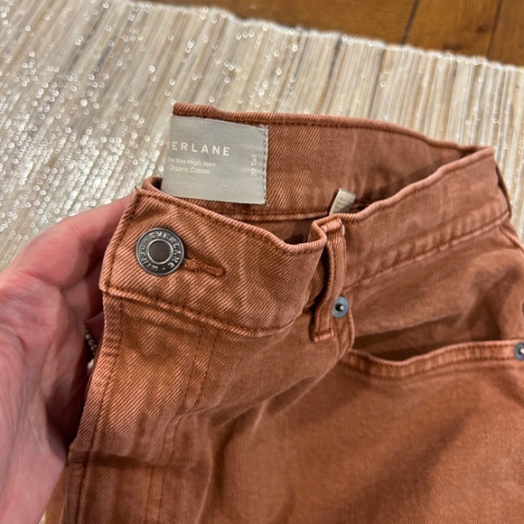 EVERLANE Way High Jean - orange, 32 tall - Picture 5 of 5